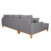 Sofá Living 4 Lugares Beny Com Chaise Lado Esquerdo Linho Império Cinza Claro 185 - 3