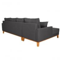 Sofá Living 4 Lugares Beny Com Chaise Lado Esquerdo Linho Império Grafite 199 - 3