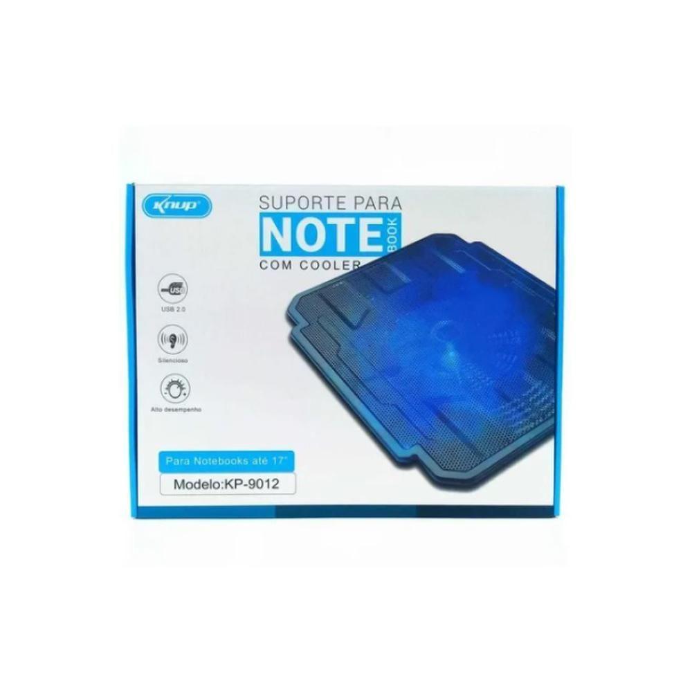 Suporte Notebook Até 17 Polegadas Com Cooler E Led Kp-9012 Azul - 1