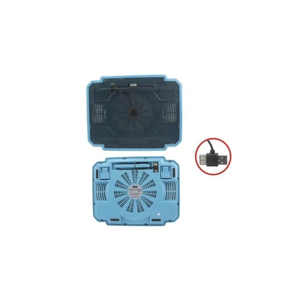 Suporte Notebook Até 17 Polegadas Com Cooler E Led Kp-9012 Azul - 2