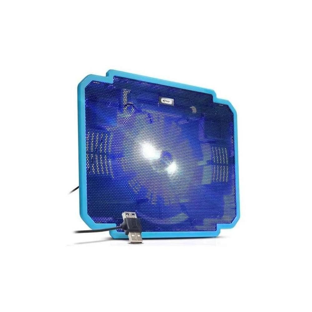 Suporte Notebook Até 17 Polegadas Com Cooler E Led Kp-9012 Azul - 3