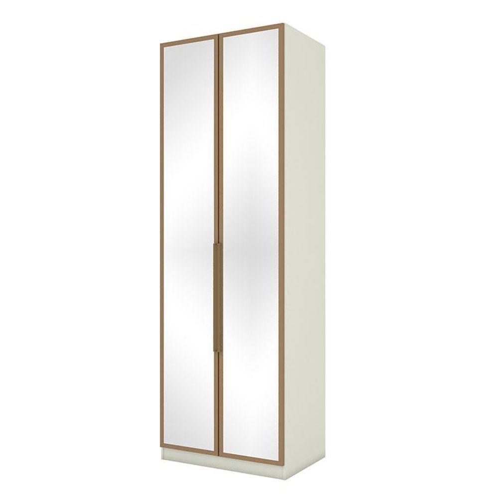 Armário 2 Portas Com Espelhos 3 Gavetas Predileto Areia Jequitibá - Henn - 1