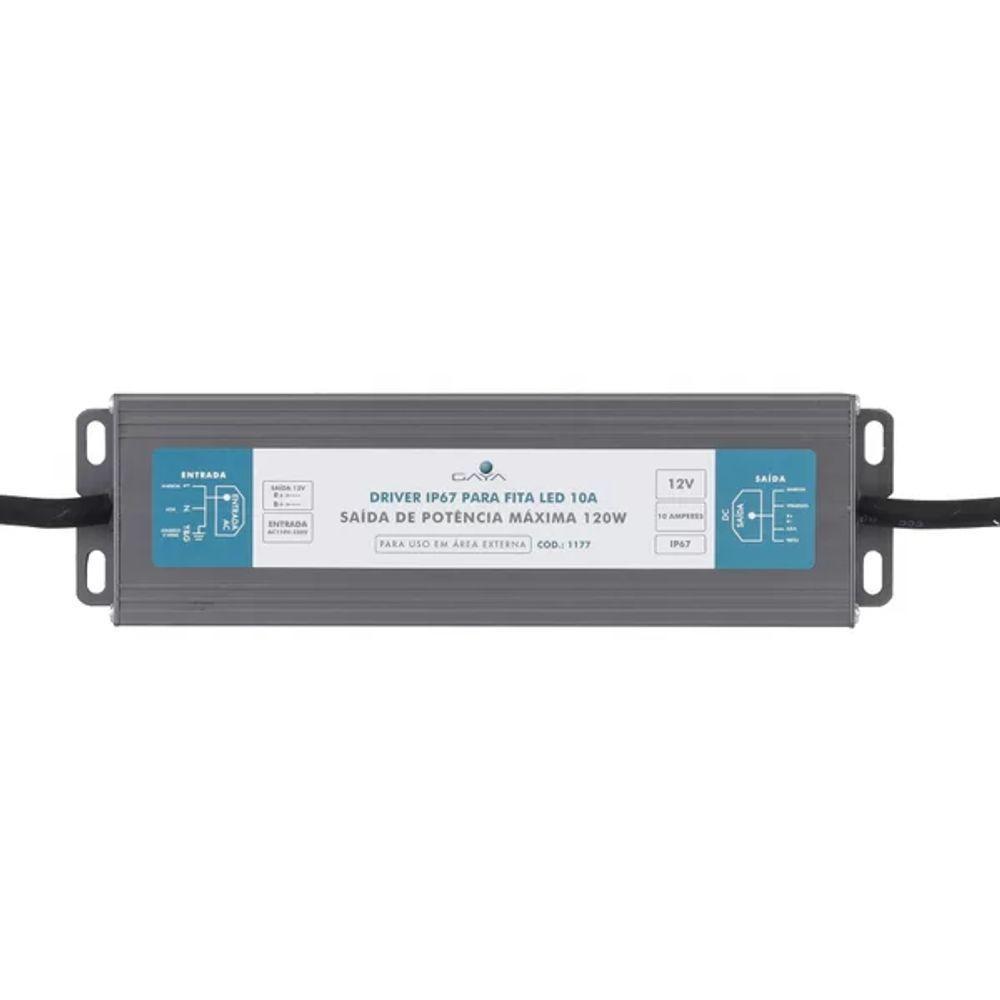Fonte Driver Ip67 12v 10a 120w P- Perfil E Fita De Led - Gaya - 2