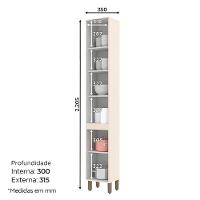 Armário Paneleiro 2 Portas évelin Off White - Henn - 2