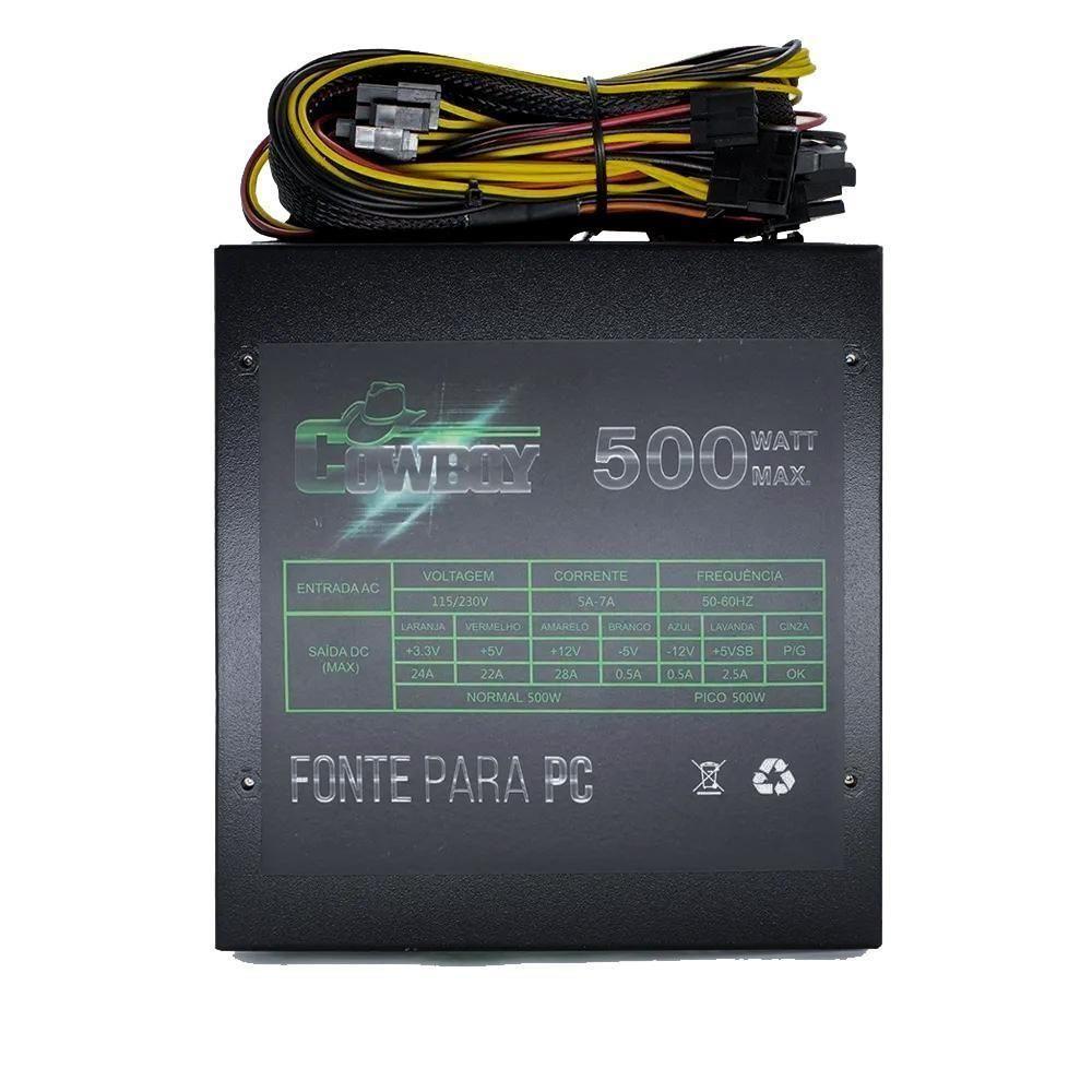 Fonte Knup Cowboy 500w Para Pc Gamer Kp-534 - 5