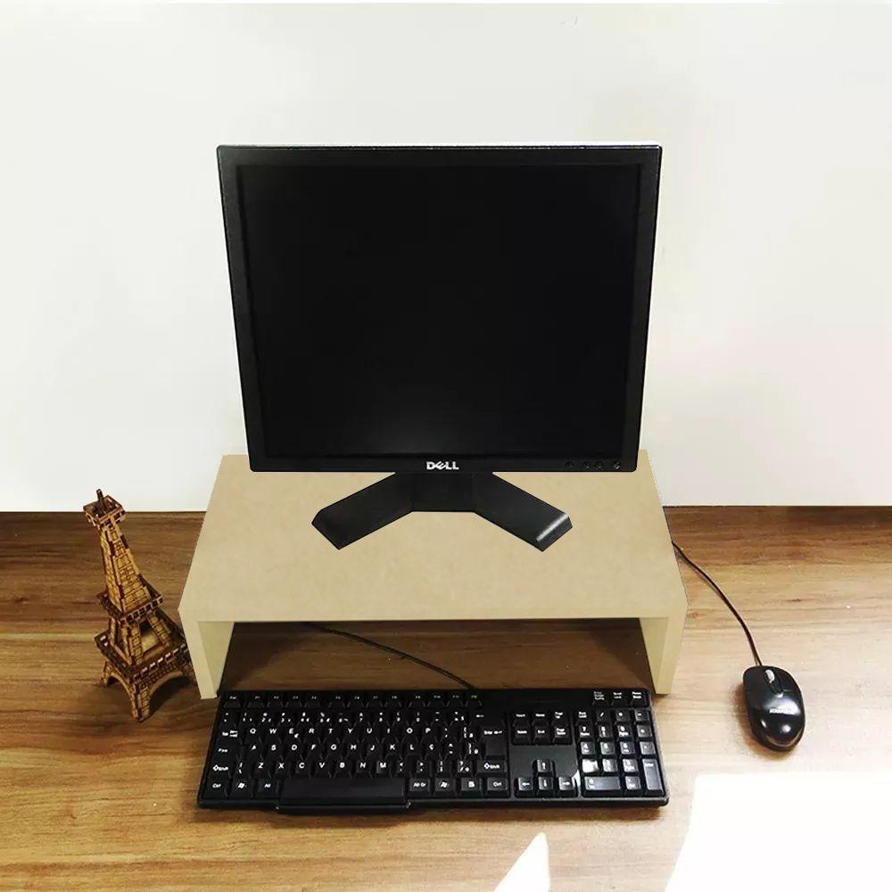 Suporte Para Monitor Natural Em Mdf - 3