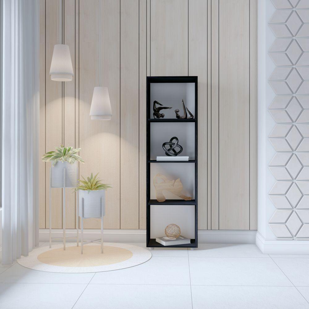 Estante Com 04 Nichos Calum preto - 4