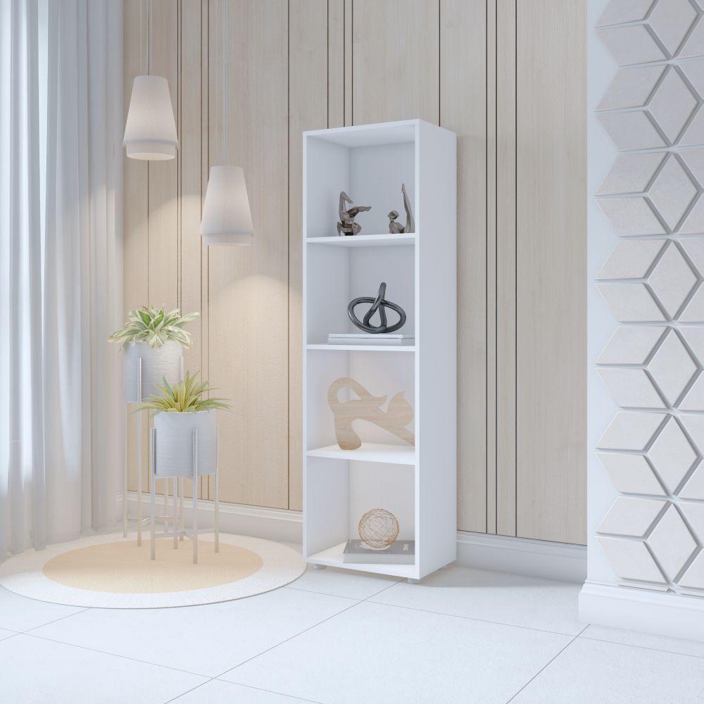 Estante Com 04 Nichos Calum branco - 1