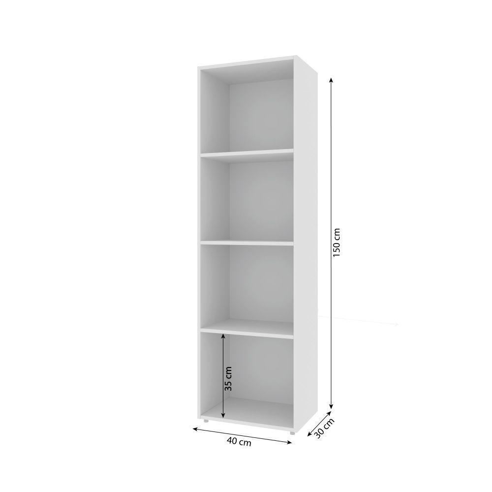 Estante Com 04 Nichos Calum branco - 2