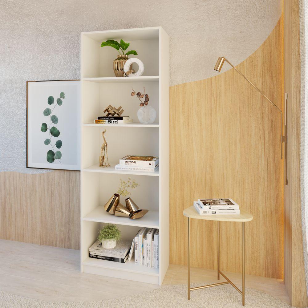 Estante Livreiro Multiuso Eliana Com 5 Nichos branco - 3