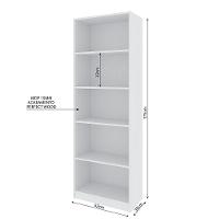 Estante Livreiro Multiuso Eliana Com 5 Nichos branco - 2