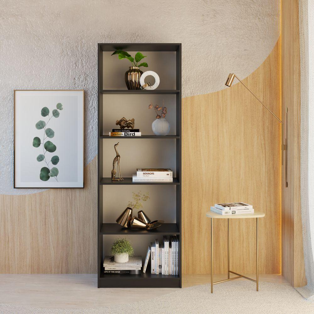 Estante Livreiro Multiuso Eliana Com 5 Nichos preto - 3