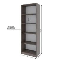 Estante Livreiro Multiuso Eliana Com 5 Nichos preto - 2