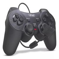 Controle Joystick Manete Ps2 Ps1 Plug And Play Dualshock Preto Com Fio - 1