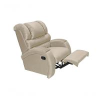 Cadeira Poltrona Reclinável Para Idoso Imperial Zero Wall Com Balanço E Giro Com Massageador Suede Areia