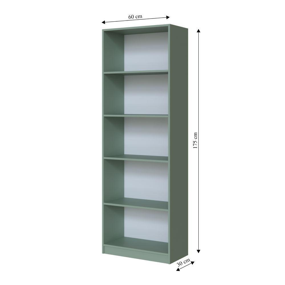 Estante Livreiro Multiuso Eliana Com 5 Nichos verde Bellagio - 2