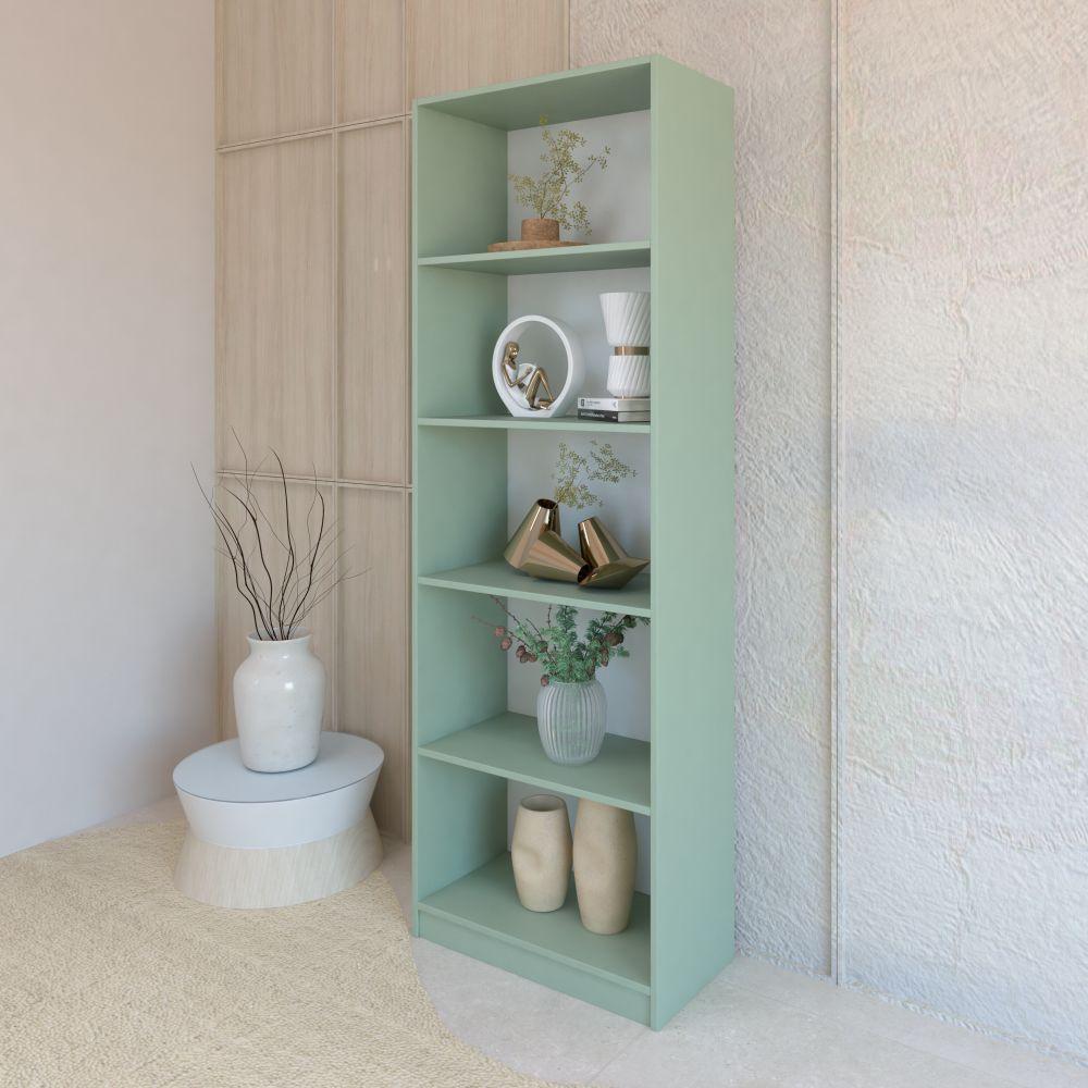 Estante Livreiro Multiuso Eliana Com 5 Nichos verde Bellagio - 4