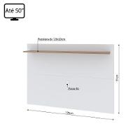 Painel Columbia 01 Prateleira P e Tv Ate 50 Pol. branco e montana - 5