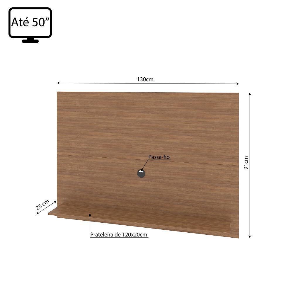 Painel Columbia 01 Prateleira P e Tv Ate 50 Pol. freijó - 3