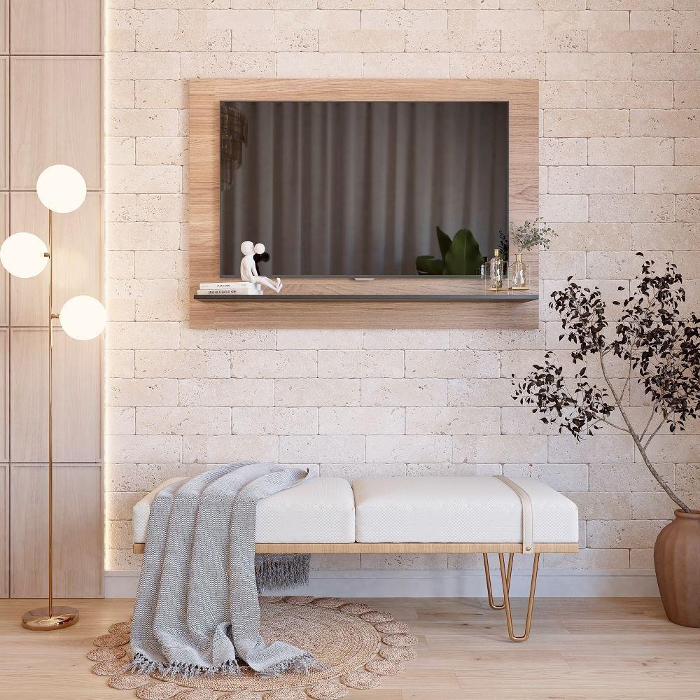 Painel Columbia 01 Prateleira P e Tv Ate 50 Pol. Montana e preto - 7