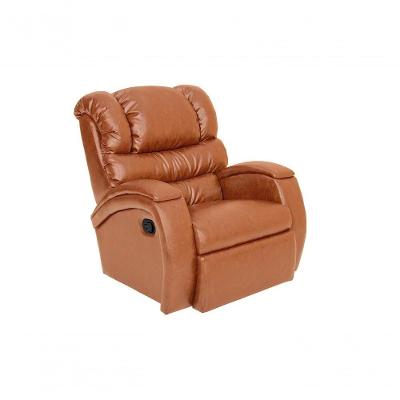 Poltrona Reclinável Imperial Zero Wall Com Massageador Couríssimo Caramelo Império Estofados
