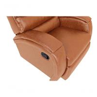 Cadeira Poltrona Reclinável Imperial Zero Wall Couríssimo Balanço E Giro Com Massageador Caramelo - 2