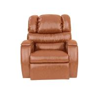 Cadeira Poltrona Reclinável Imperial Zero Wall Couríssimo Balanço E Giro Com Massageador Caramelo - 5