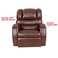 Cadeira Poltrona Reclinável Imperial Zero Wall Couríssimo Balanço E Giro Com Massageador Pinhão - 5