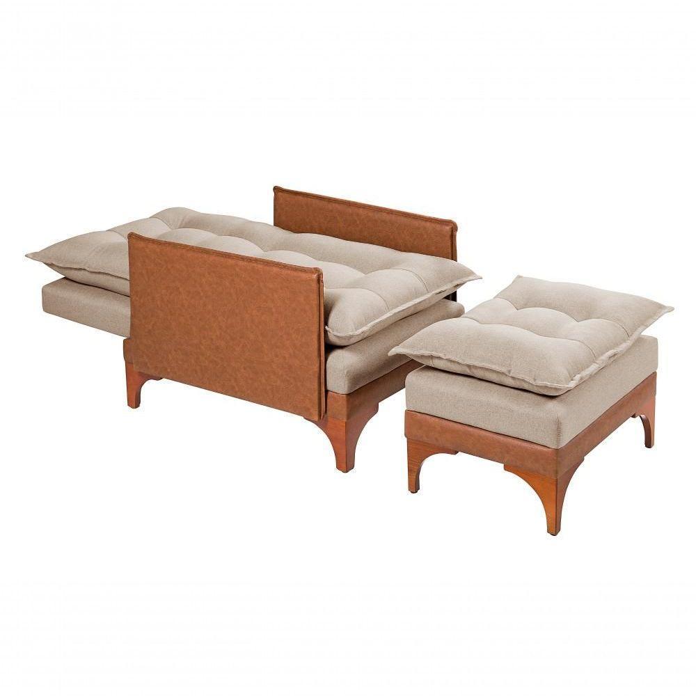 Cadeira Poltrona Reclinável Munique Linho-courissímo Bege - 5