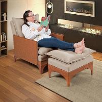 Cadeira Poltrona Reclinável Munique Linho-courissímo Bege - 7