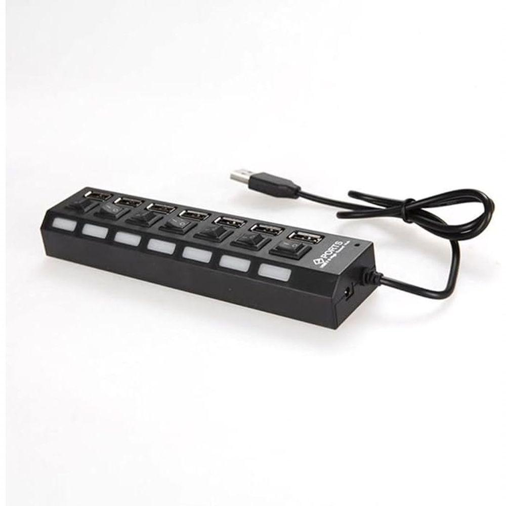 Hub Usb 2.0 Com 7 Portas E Tecnologia De Economia De Energia Através De Interruptores E Indicadores - 4