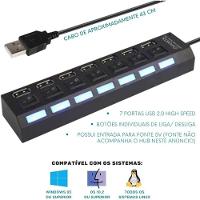 Hub Usb 2.0 Com 7 Portas E Tecnologia De Economia De Energia Através De Interruptores E Indicadores - 6