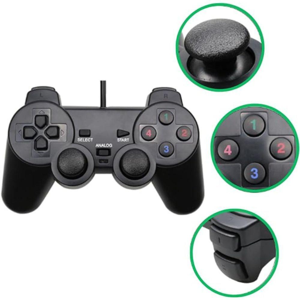 Kit 2 Controles Joystick Usb Para Computador Notebook Ps2 - 3