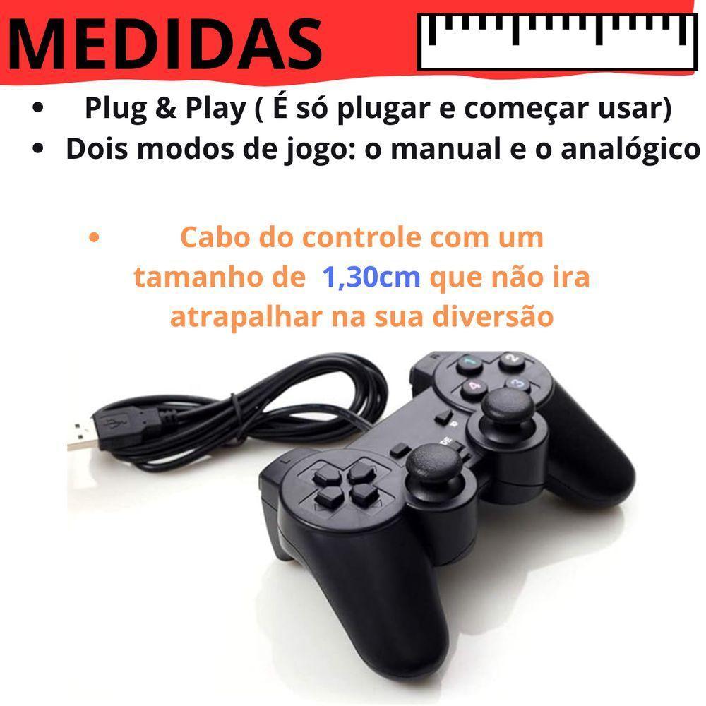 Kit 2 Controles Joystick Usb Para Computador Notebook Ps2 - 5