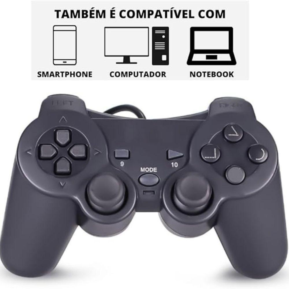Kit 2 Controles Joystick Usb Para Computador Notebook Ps2 - 7