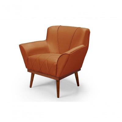 Poltrona Yasmin Decorativa Veludo Terracota Império Estofados