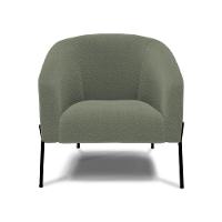 Poltrona Decorativa Pé De Ferro Preto Kit 2 Stella Bouclê D03 Verde Pistache - 6