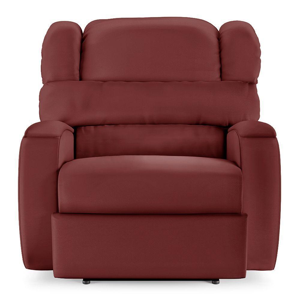 Poltrona Do Papai Reclinável Napoli Power Elétrica Pu Fh1 Vermelho - 7