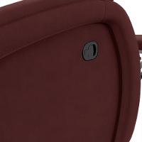 Poltrona Do Papai Reclinável Napoli Manual Gatilho Veludo Fh1 Vinho - 7