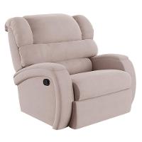 Poltrona Do Papai Reclinável Napoli Manual Gatilho Veludo Rosê Fh1 - 1