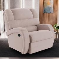 Poltrona Do Papai Reclinável Napoli Manual Gatilho Veludo Rosê Fh1 - 6