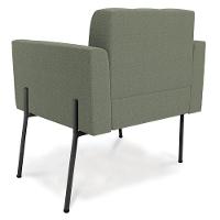 Poltrona Sala De Estar Pé De Ferro Preto Elisa Bouclê D03 Verde Pistache - 6