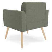 Poltrona Sala De Estar Pé Palito Natural Elisa Bouclê D03 Verde Pistache - 6