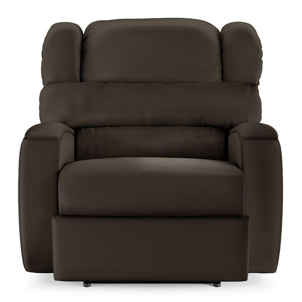 Poltrona Do Papai Reclinável Napoli Elétrica Botão Led Massagem Pu Fh1 Marrom - 3