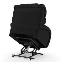 Poltrona Do Papai Reclinável Napoli Elevação Lift Elétrico Pu Preto Brilho Fh1 - 2