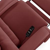 Poltrona Do Papai Reclinável Napoli Elétrica Botão Led Massagem Pu Fh1 Vermelho - 2