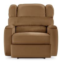 Poltrona Do Papai Reclinável Napoli Elétrica Botão Led Massagem Pu Fh1 Caramelo - 3