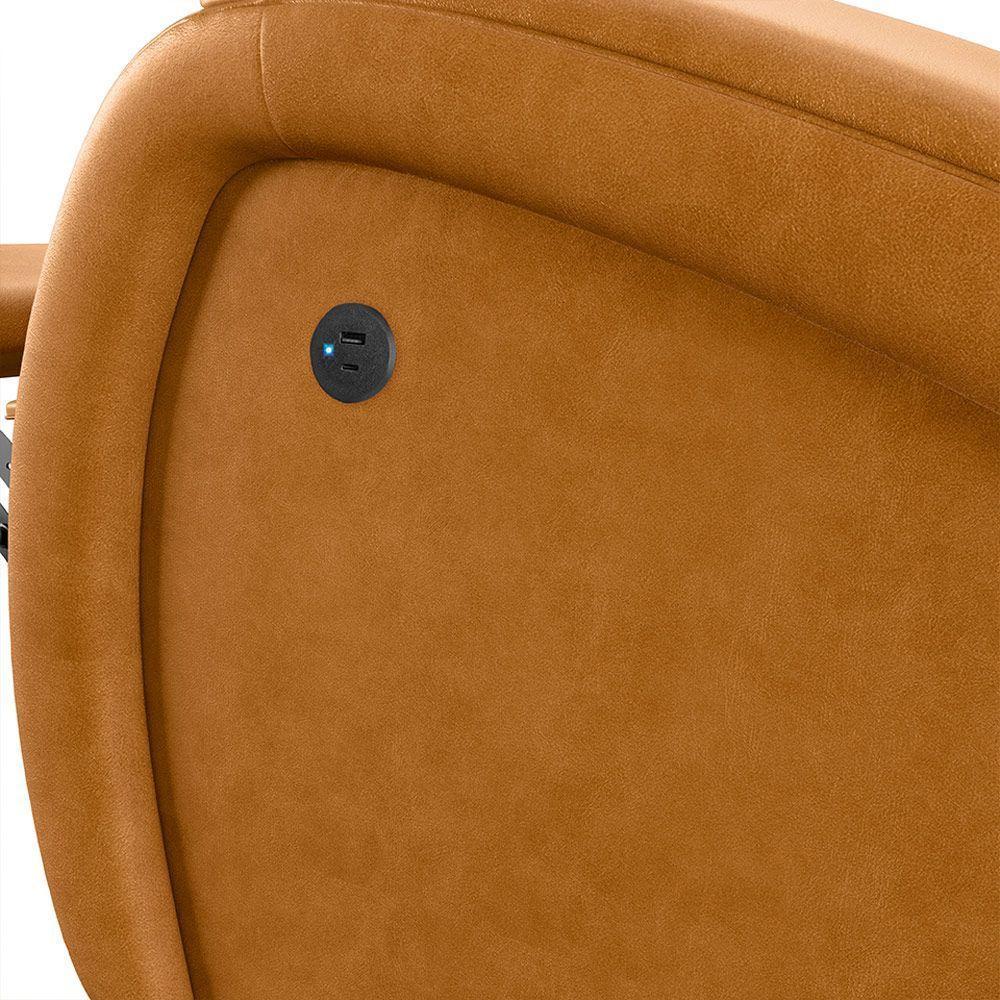 Poltrona Do Papai Reclinável Napoli Controle Power Elétrico Usb Pu Whisky Fh1 - 3