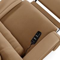 Poltrona Do Papai Reclinável Napoli Power Elétrica Massagem Pu Fh1 Caramelo