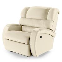 Poltrona Do Papai Reclinável Napoli Controle Power Elétrico Usb Pu Fh1 Bege - 1